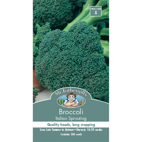 Mr Fothergill S Italian Sprouting Broccoli Seeds - 75mm Green - Vigorous Growth - SuperSaverAU - view 1