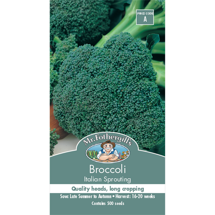 Mr Fothergill S Italian Sprouting Broccoli Seeds - 75mm Green - Vigorous Growth - SuperSaverAU - view 1