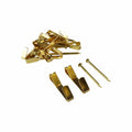 Everhang 20kg Heavy-Duty Brass Plated Steel Picture Hanging Angle Drive Hook - 10 Pack