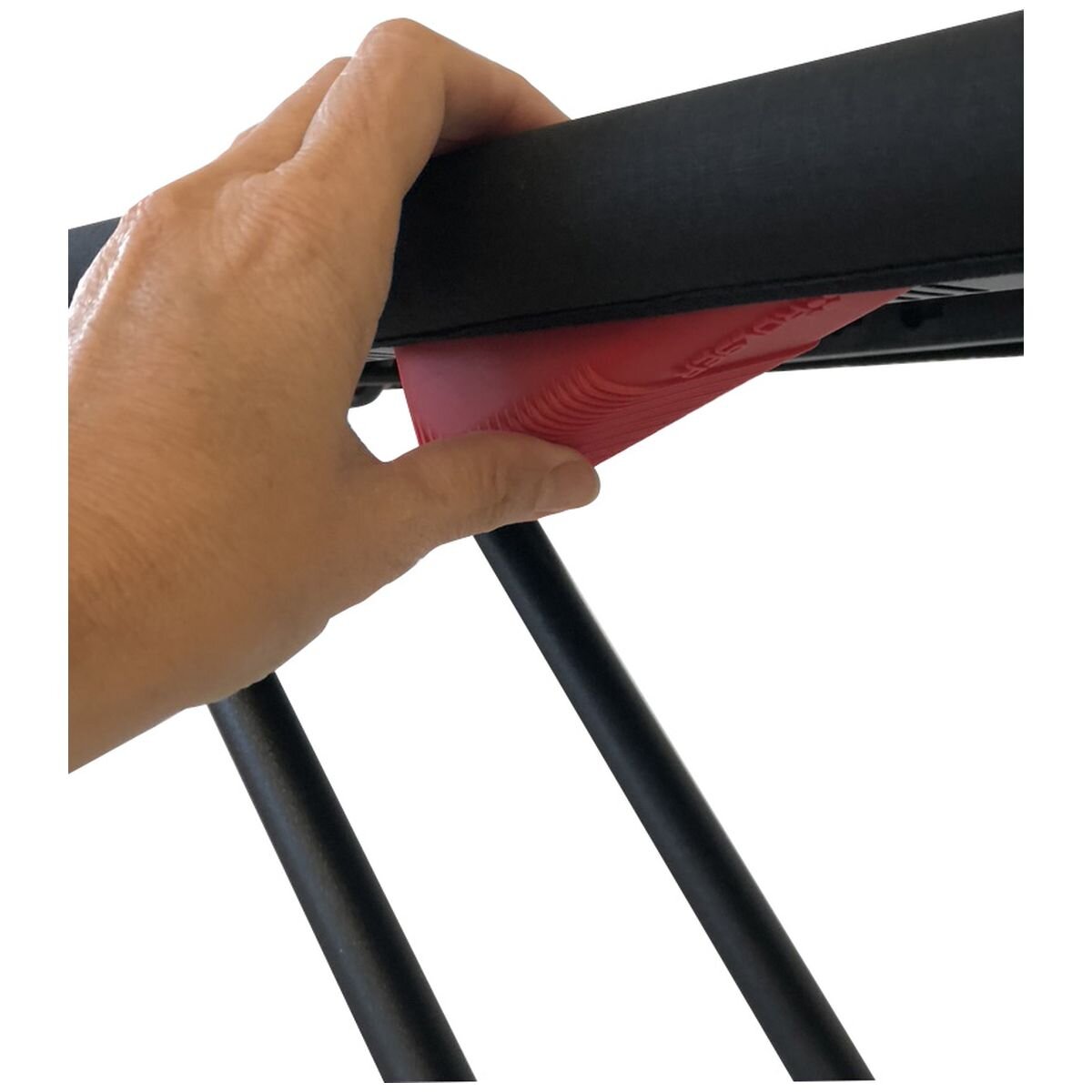 Rolser K-S folding ironing board - black tube, 6 height positions, safety lock system - R-K04016