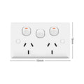 Deta White Solid Plate Double Power Point 250V 10A Extra Switch - SuperSaverAU - view 4