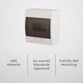 DETA 8 Module Surface Mounted Switchboard White ABS