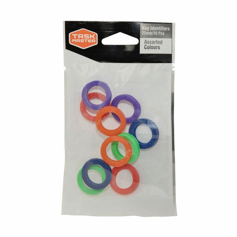 Taskmaster Key Identifiers - 22mm - Plastic - Assorted Colours - 10 Pack - SuperSaverAU - view 1