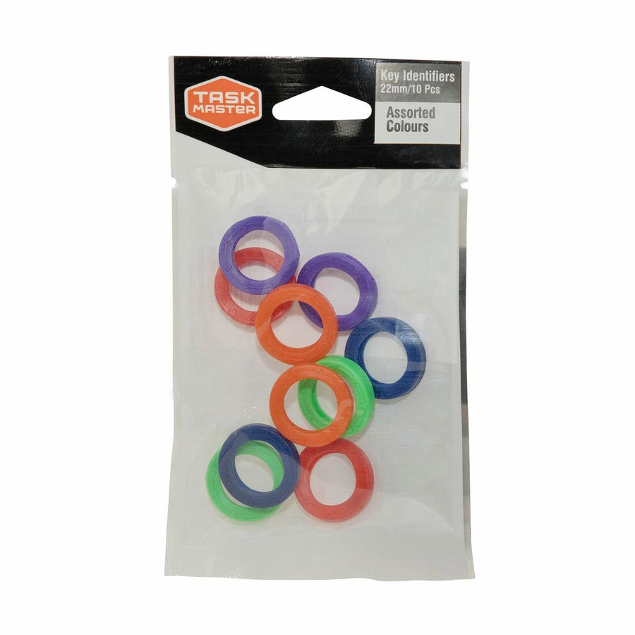 Taskmaster Key Identifiers - 22mm - Plastic - Assorted Colours - 10 Pack - SuperSaverAU - view 1