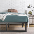 Zinus Single Quick Lock metal bed frame - black steel, 35.5cm frame height - AU-QLSP-14S