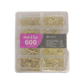 Stahl Hook and Eyescrew Kit - 600 Pieces - Metal - Gold Finish - SuperSaverAU - view 1