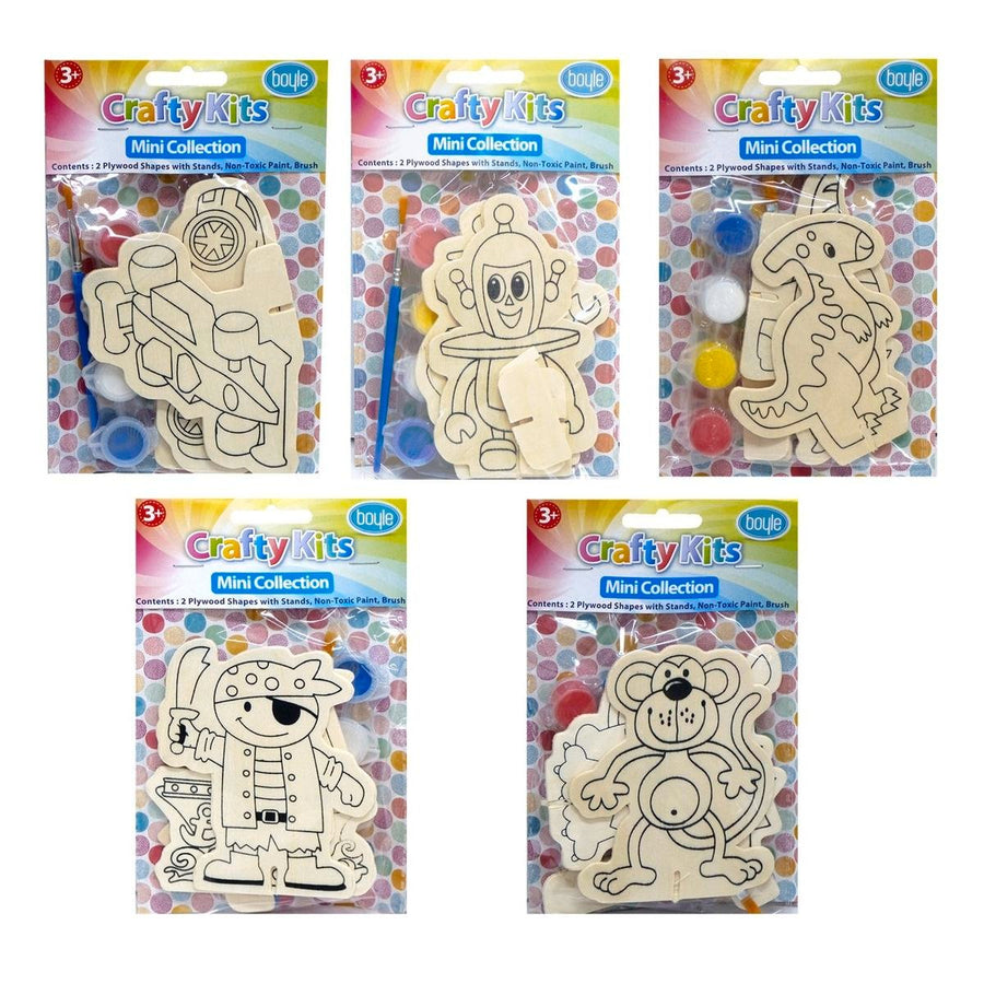 Boyle Craft Mini Paint Kit - 2 Pack - Plywood - Kids Craft - SuperSaverAU - view 1