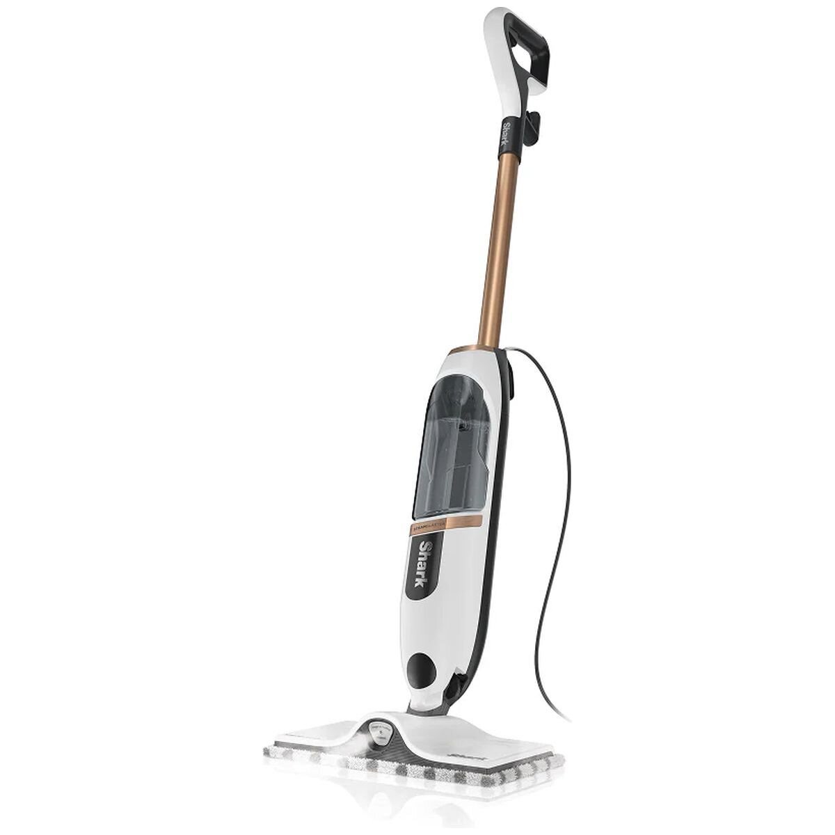 Shark SteamSpot steam mop - white, chemical-free, 3 adjustable steam levels, Steam Blaster - S2001