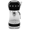 Smeg 50s Style Espresso Coffee Machine - 15 Bar, ThermoBlock, Steam Wand, Black - ECF02BLAU