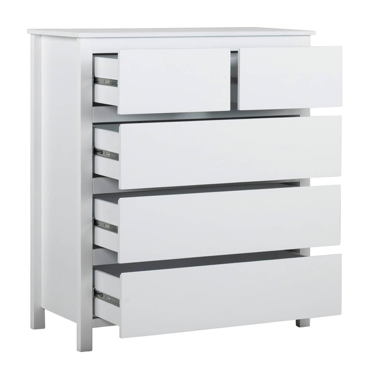 Ostro Furniture Sophia tallboy - white finish, rubberwood timber, supplied fully assembled - 20003010