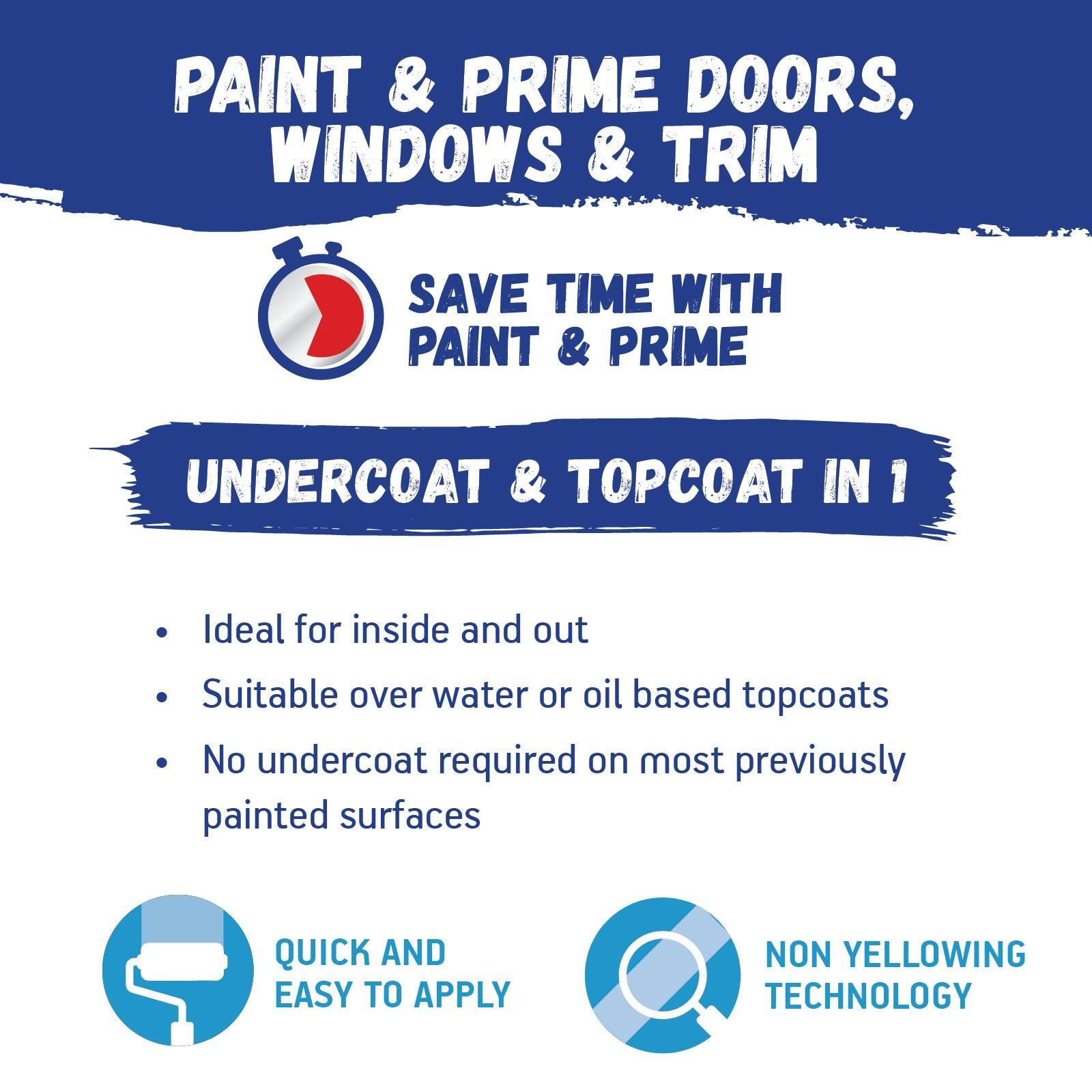 British Paints 4L White Gloss Doors Windows and Trim Paint and Prime