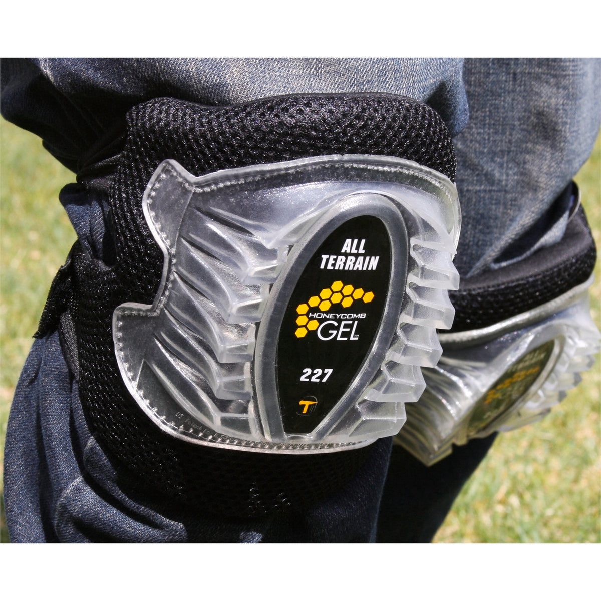 Tommyco All Terrain Honeycomb Gel Knee Pads, Swivel Cap, Hook-and-Loop Adjustable, Slip-Resistant