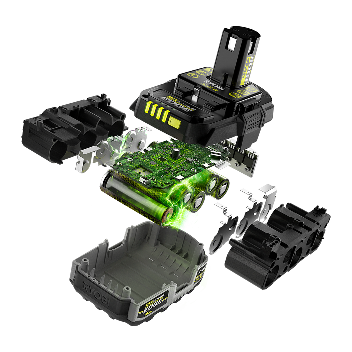 Ryobi 18V ONE+ 4Ah Edge Lithium Battery - Tabless Design - 87mm x 99mm x 135mm - SuperSaverAU - view 5