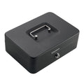 Sandleford Large Cash Box 250mm, Black Powder-Coated Steel, Key Lockable