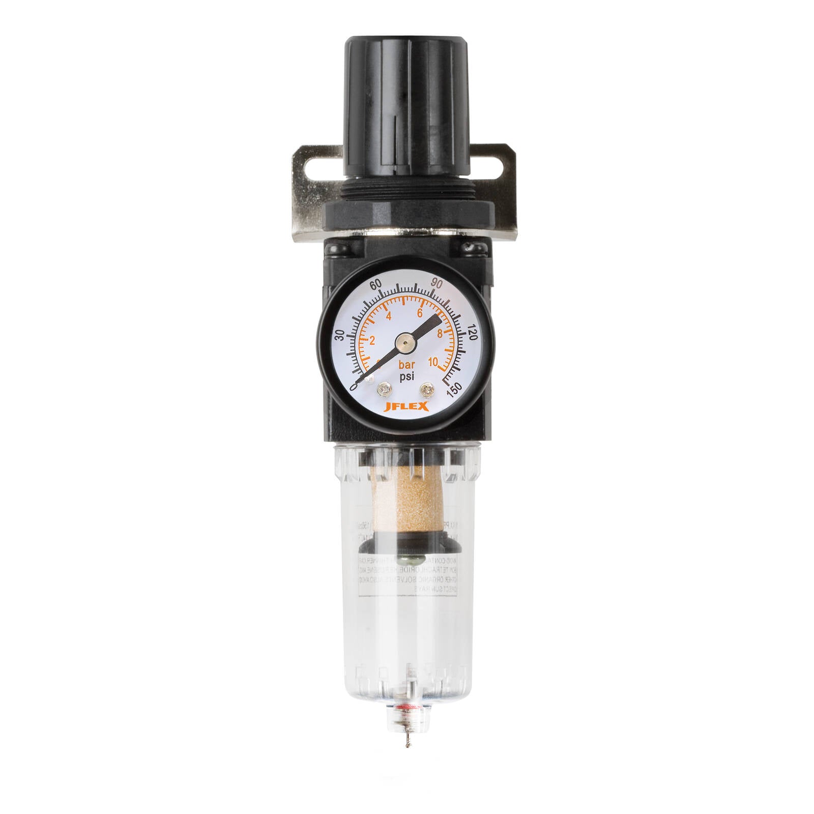 JFLEX Mini Filter Regulator 1/4" BSP, 5 Micron Brass Element