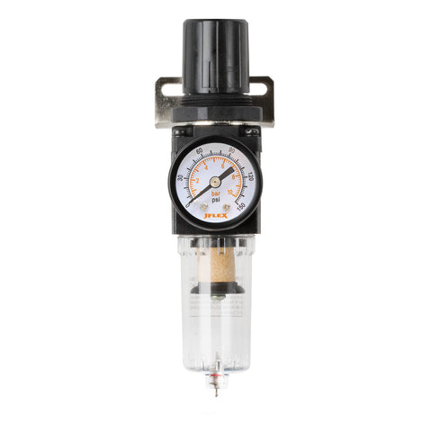 JFLEX Mini Filter Regulator 1/4" BSP, 5 Micron Brass Element