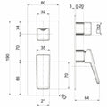 Linsol Wall Mixer with Diverter - Chrome Finish, 25 Year Manufacturer Warranty - MAD-04