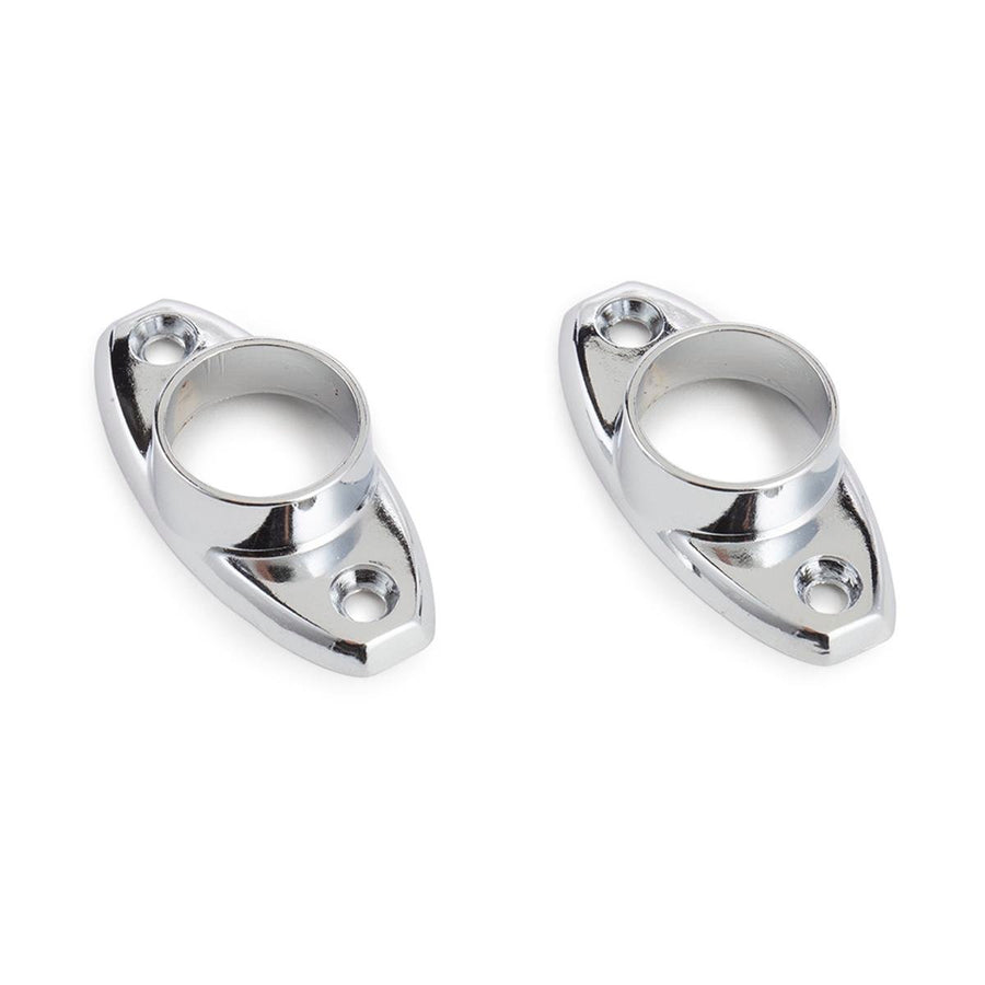 Sandleford Chrome Oval Flange 2 Pack - 19mm - Zinc Alloy - Chrome - SuperSaverAU - view 1