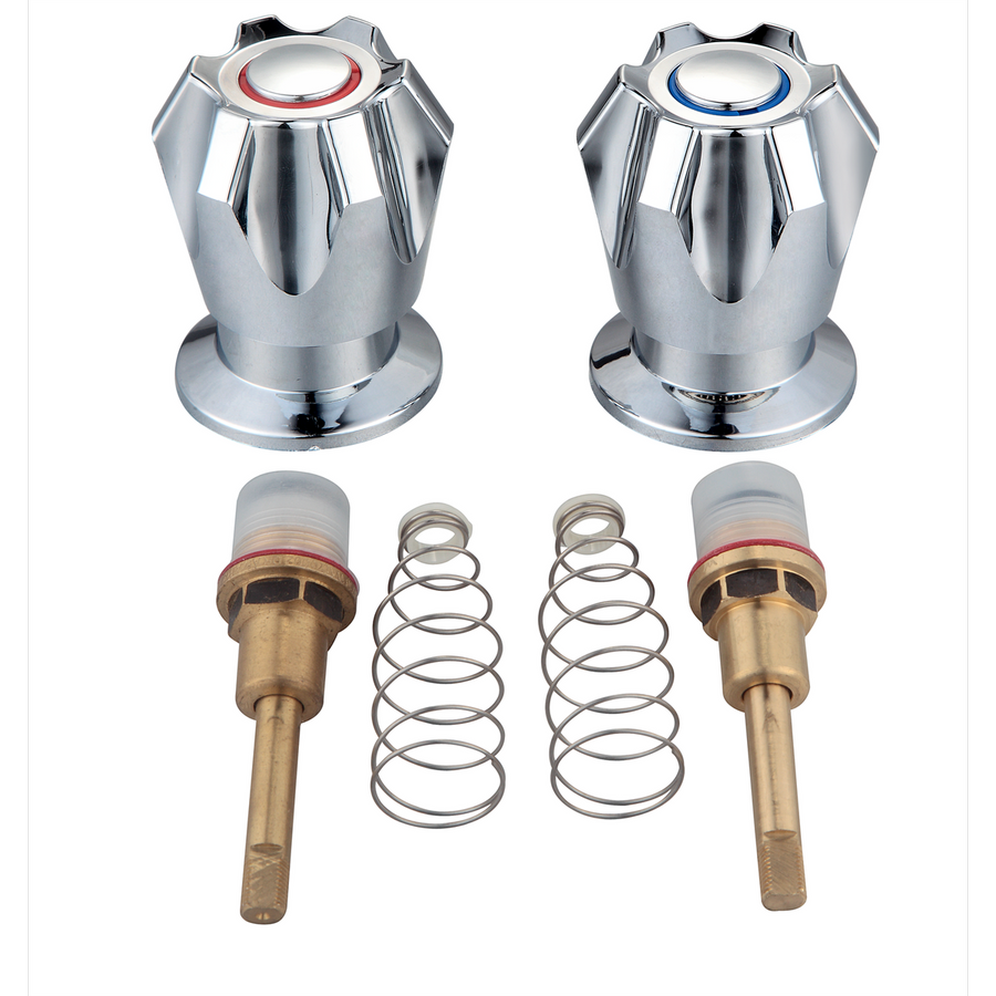 Shaw & Mason Chrome Six Point Style Wall Top Assembly Pair - 195mm ABS - Durable & Stylish - SuperSaverAU - view 1
