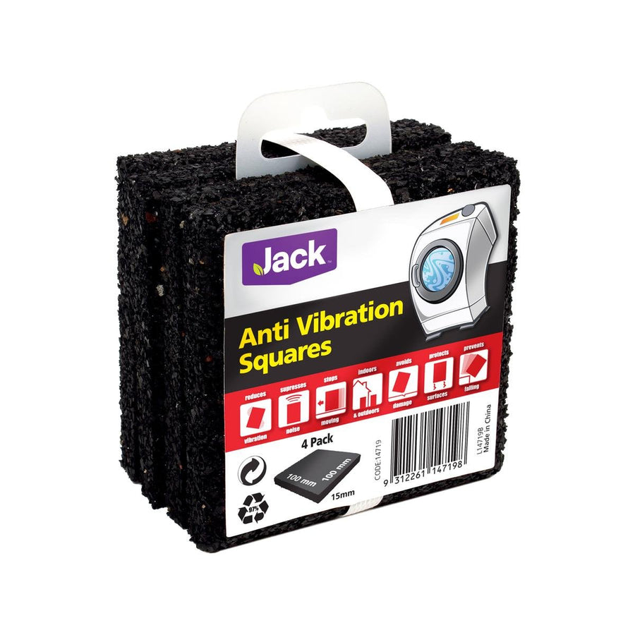 Jack Anti Vibration Squares 100mm x 15mm Rubber 4 Pack - SuperSaverAU - view 1