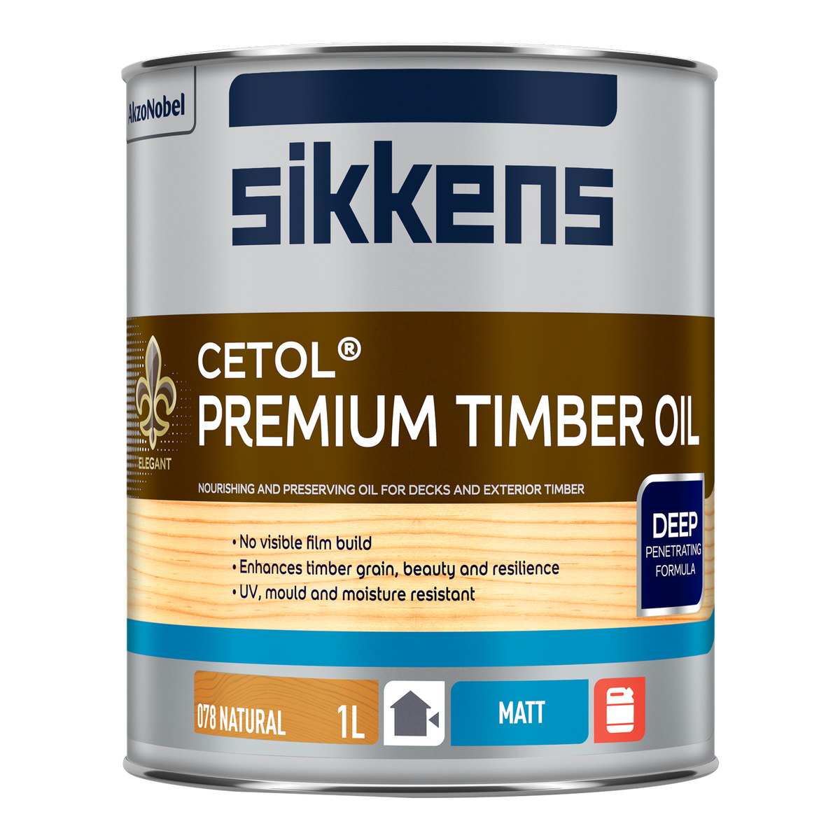 Sikkens Cetol Premium Timber Oil Natural 1L - Nourishing Deck Oil - 1L - SuperSaverAU - view 1