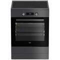 Beko 60cm Pyrolytic Freestanding Oven - Induction Cooktop, 81L, Anthracite, SteamShine - BFC60IPAN