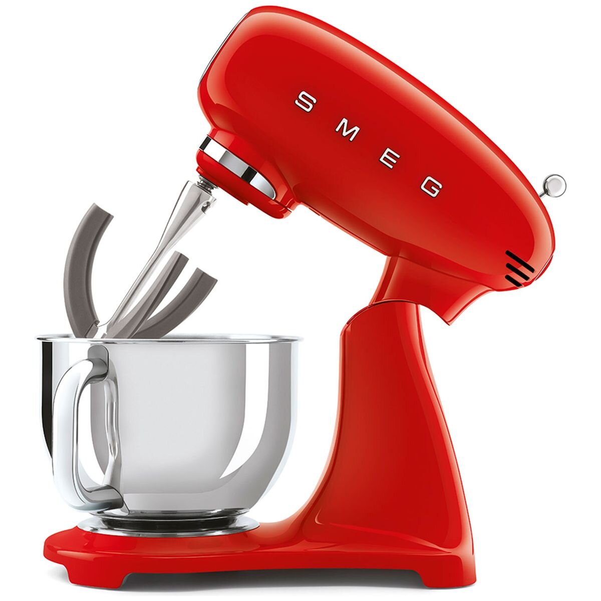 Smeg 50s retro style stand mixer 4.8L - Red finish, 800W, 10 speeds, smooth start - SMF03RDAU
