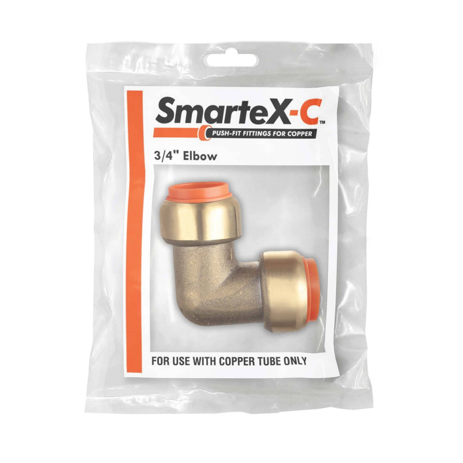 SmarteX-COPPER 20mm Push-Fit Elbow - Lead Free Brass