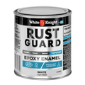 White Knight Rust Guard 250ml Epoxy Enamel Paint - White Flat - UV Resistant - 0.25L - SuperSaverAU - view 1