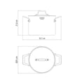 Tramontina Grano 24cm 7.7L Stainless Steel Stock Pot - Tri-Ply Clad - Induction Compatible - 62145240