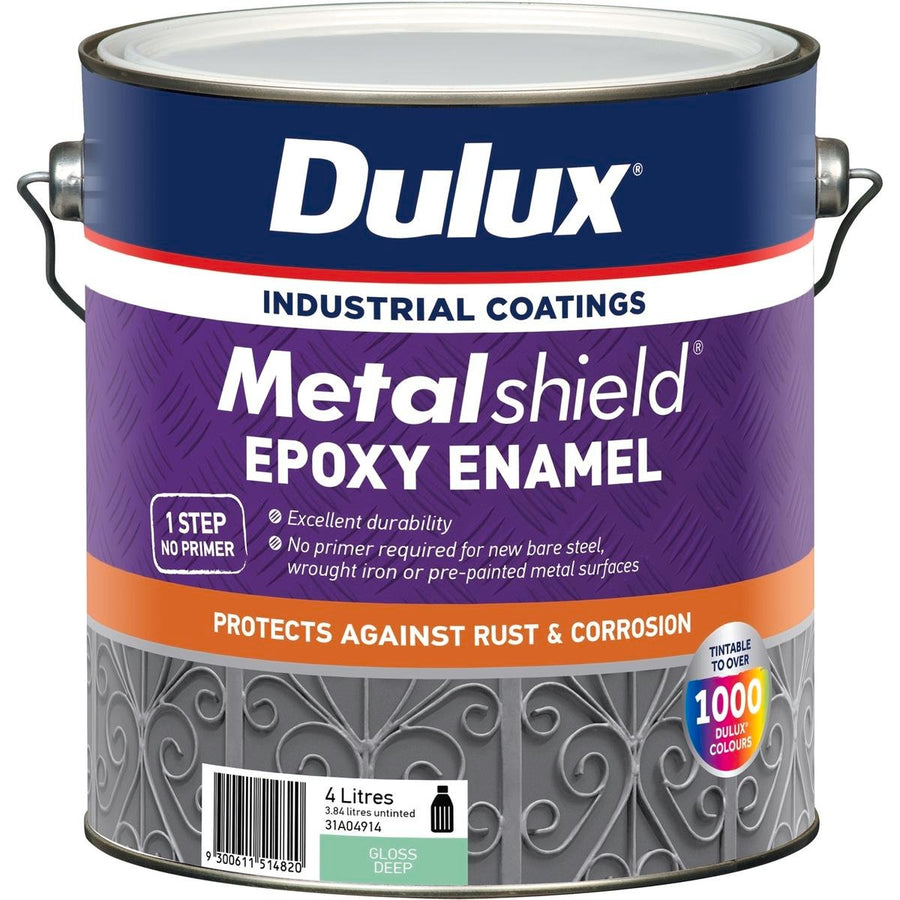 Dulux Metalshield Epoxy Enamel Gloss Paint 4L Deep Durable Finish - SuperSaverAU - view 1