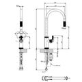 Armando Vicario Urban D Pull Out Kitchen Mixer Tap - Chrome, 5 Star WELS, 360 Degree Swivel - 400728