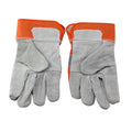 Craftright Leather Palm Fluorescent Safety Gloves, Reinforced Heat-Resistant, Reflective Non-Slip Grip