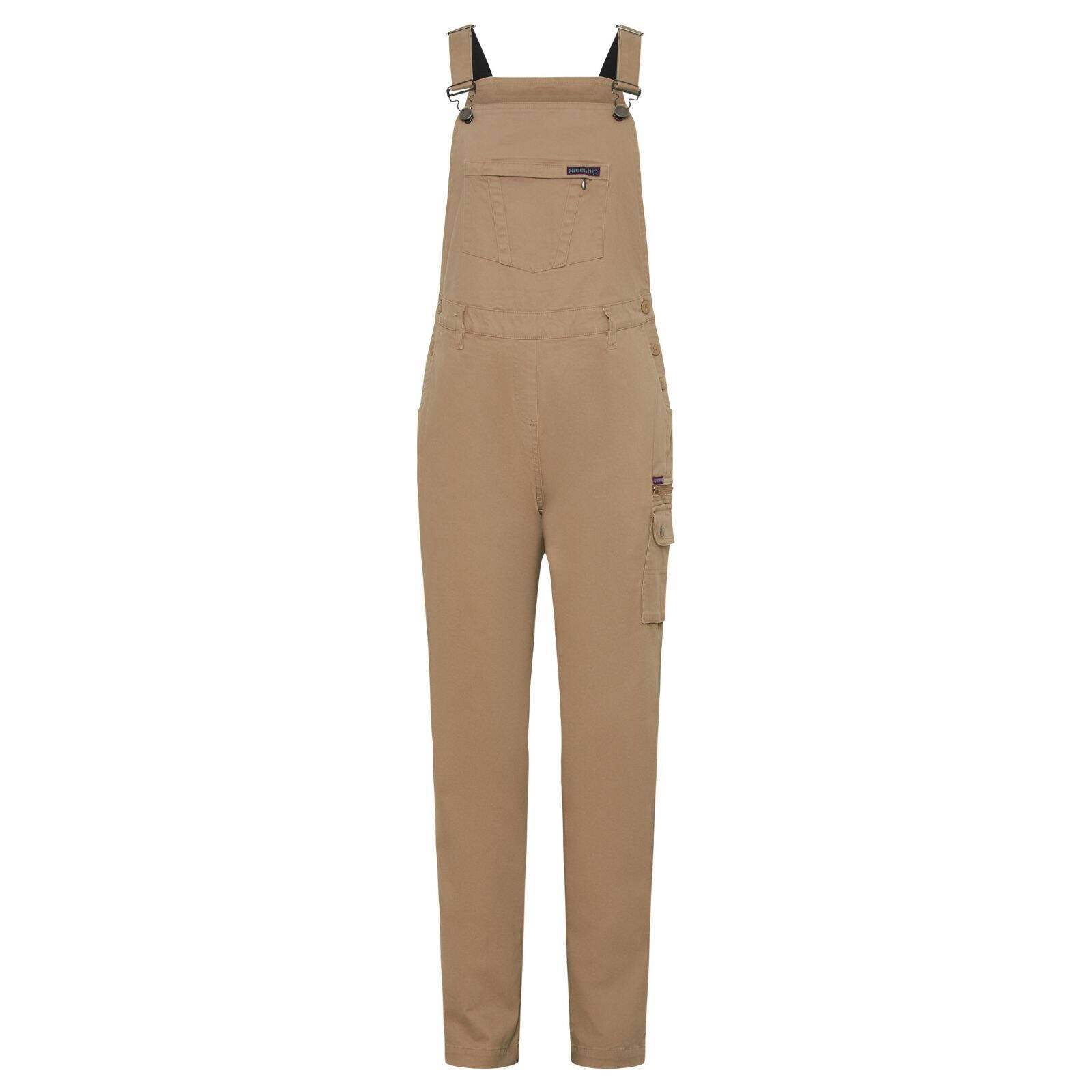 Green Hip All Women Overalls Khaki Size 12 Women's Cotton Bib and Brace