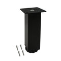 Adoored 40 x 40 x 150mm Steel Square Table Leg Black