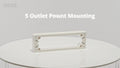 DETA 5 Outlet Mounting Block 25mm Deep White Polycarbonate Commercial 6061B