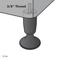 Move It 9.53mm (3/8") Threaded Nylon Bed Leg Slide, Round