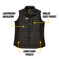 DeWALT Storm Vest Size M Insulated Nylon 3-Pocket Zip