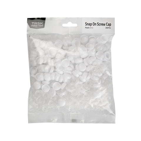 Taskmaster Snap on Screw Caps - 6-8g - White - Easy Installation - SuperSaverAU - view 1