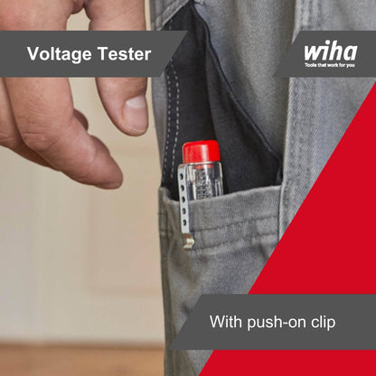 Wiha Voltage Tester 120-250V - Professional Screwdriver - Transparent Handle