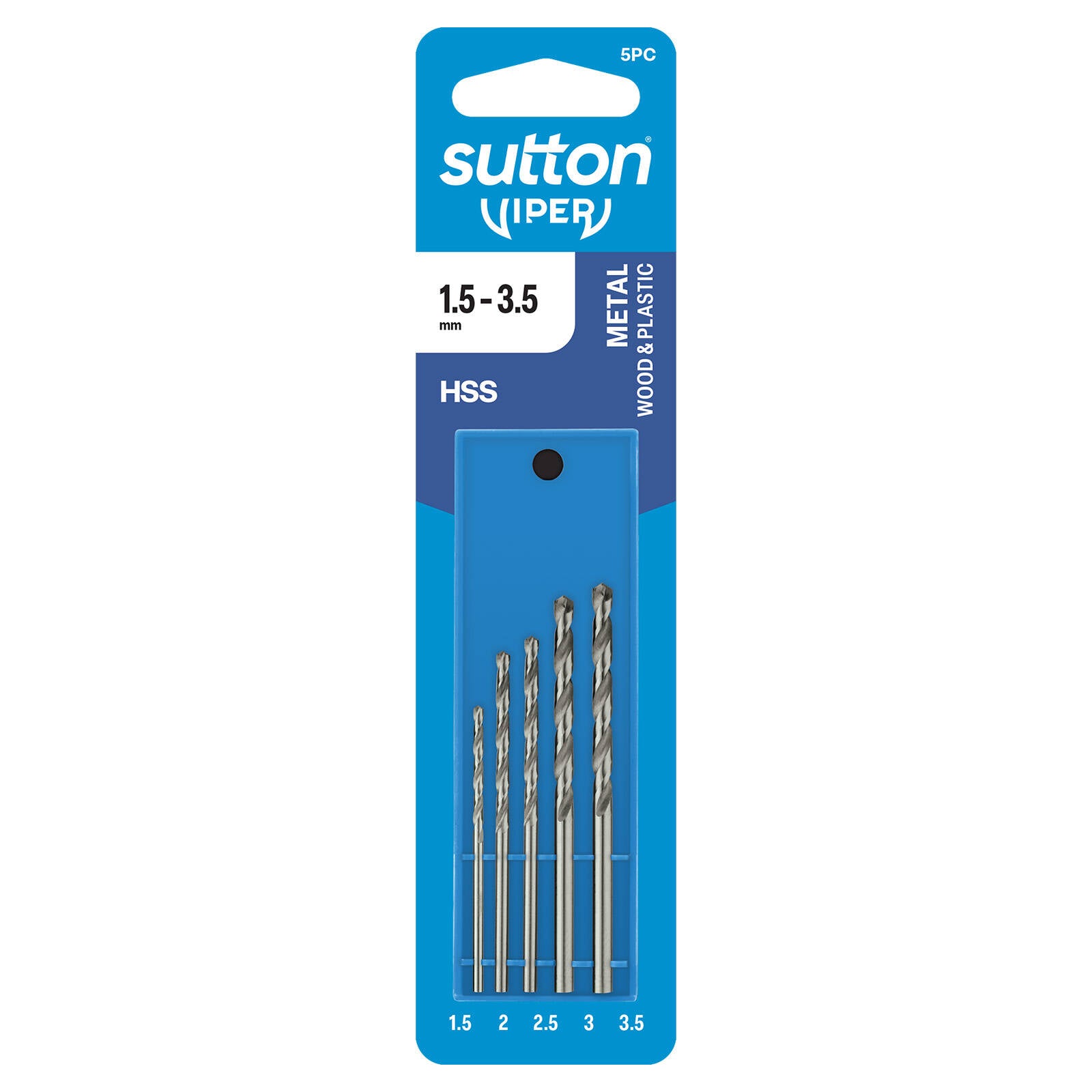 Sutton Tools Viper Metric Drill Bit Refill Set 1.5mm - 3.5mm - 5 Piece