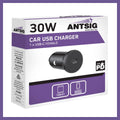 Antsig 30W USB-C Car Charger - Fast Charging - Durable Polycarbonate - 25mm x 70mm - SuperSaverAU - view 3