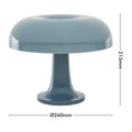 Astin Sinclair Dimmable Mushroom Table Lamp Blue 4W LED Indoor ATBL161BL