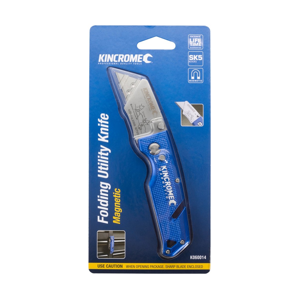Kincrome Magnetic Folding Utility Knife - 20mm Aluminium - Easy Storage - SuperSaverAU - view 2