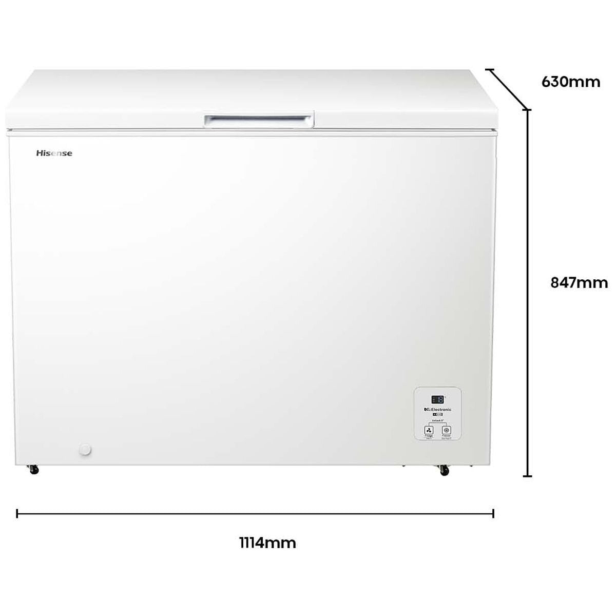 Hisense 300L Hybrid Chest Freezer - White, 5.5 Star Energy Rating, Electronic Control - HRCF301