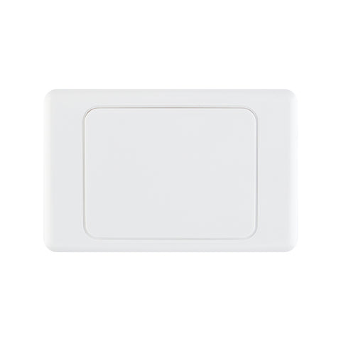 DETA Blank Wall Cover Plate - White Polycarbonate Standard Mounting