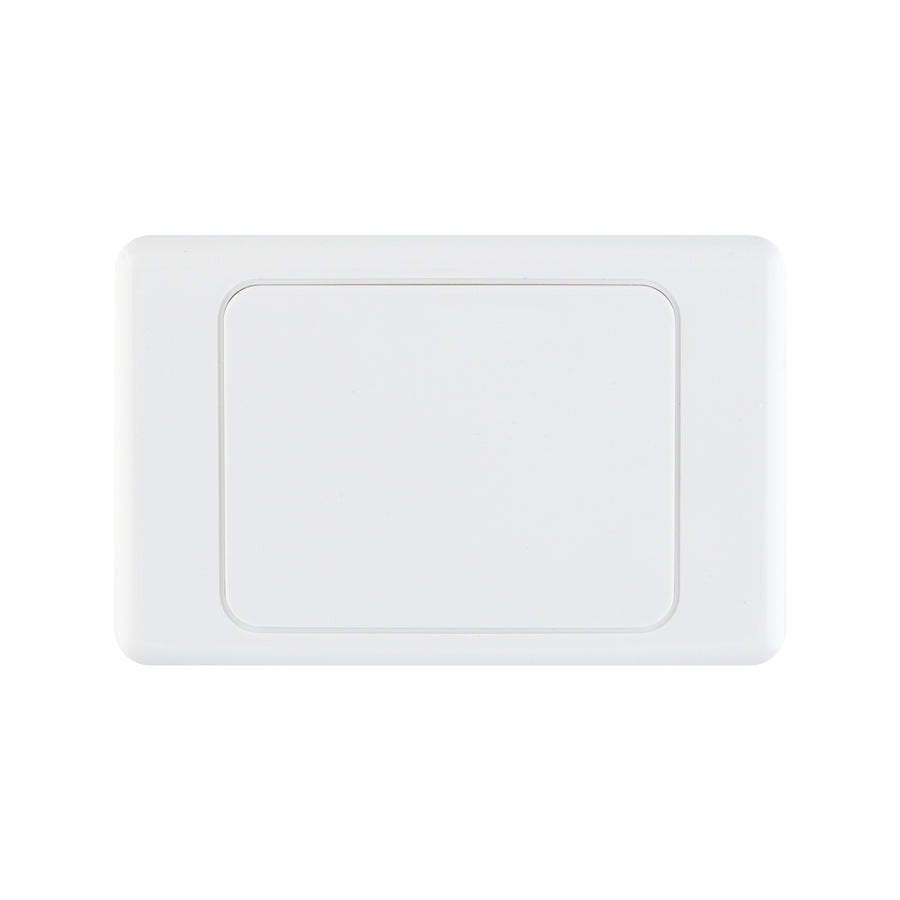 DETA Blank Wall Cover Plate - White Polycarbonate Standard Mounting