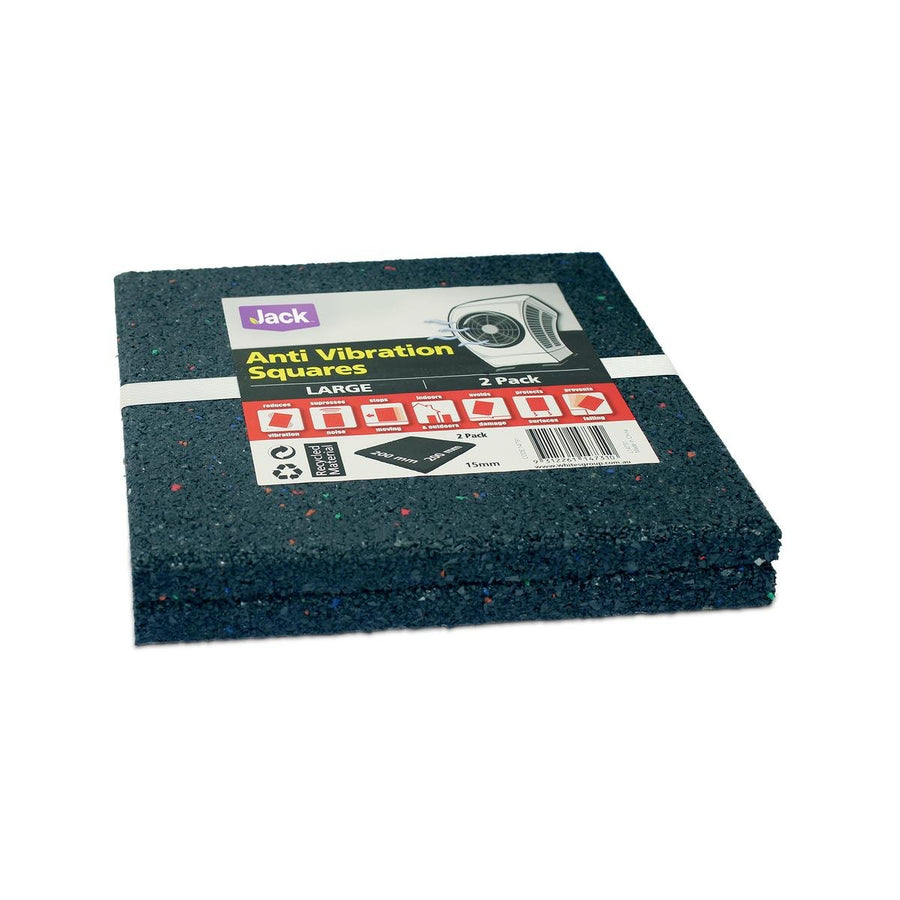Jack Anti Vibration Squares 200x200mm 15mm Noise Suppressor 2 Pack - SuperSaverAU - view 1