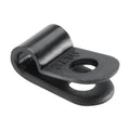 Narva 6.4mm (1/4") Black UV Resistant Nylon Cable Clamps P-Clips 5 Pack