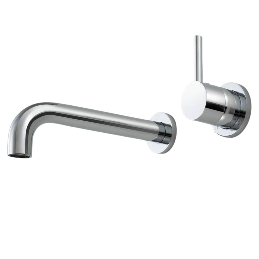 Rogerseller Tonic Up Wall Basin Mixer 200mm - 6 Star WELS - Chrome Finish - 3606014501